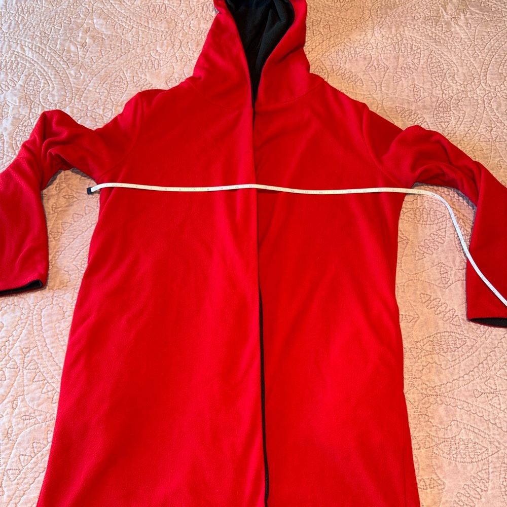 Cuddl Duds Black and Red Women's Reversible open cardigan - Picture 10 of 15
